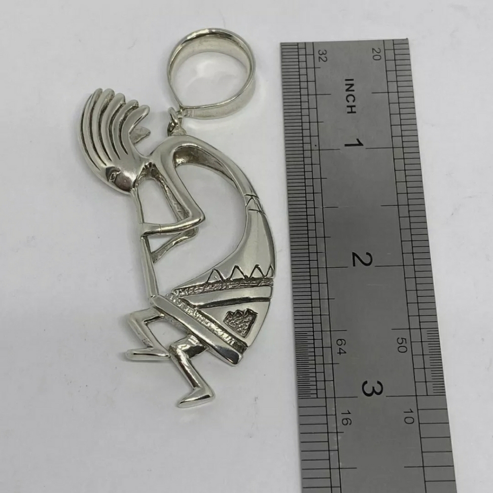 Large Kokopelli 925 Sterling Silver Native American Pendant 24.5g Arizona USA